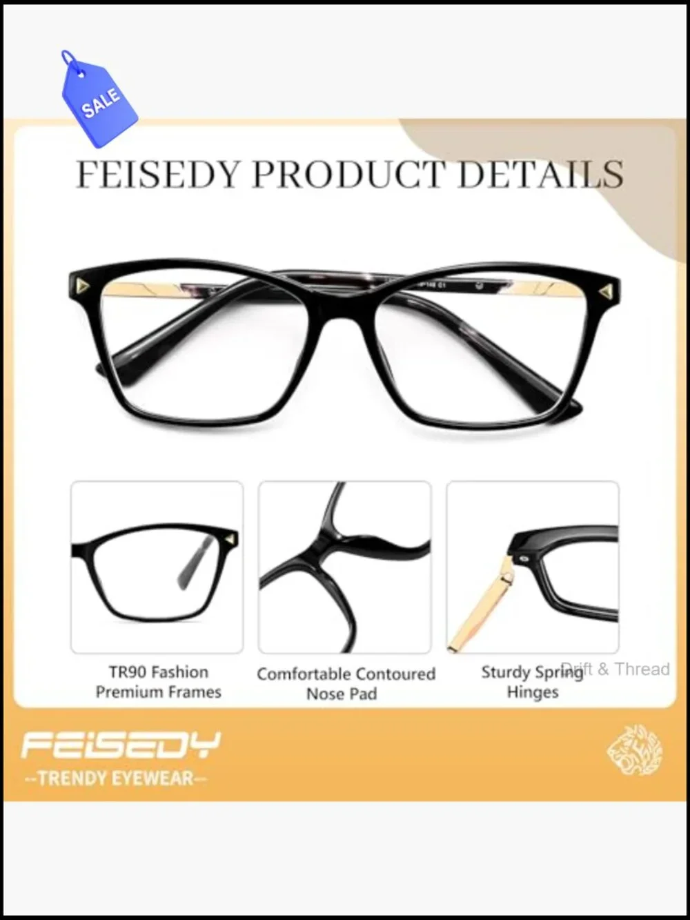 TR90 Blue Light Blocking Glasses Square Frame Anti Eyestrain for Work Gaming